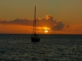 Ein schönen Sonnenuntergang St. Kitts, Karibik 2013